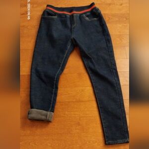 ♨️♨️Thermal fleece lined Jean with elastic waistband.
